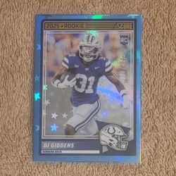 2025 SCORE #95 DJ GIDDENS RC STARS PARALLEL /499 NFL FOOTBALL CARD RB INDY COLTS