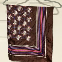 Vintage Square Silk Scarf Echo 