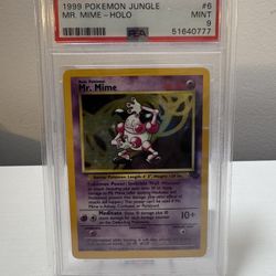 1999 Pokemon Jungle Mr. Mime 1st Edition Holo PSA 9