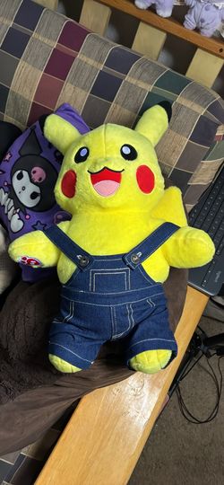 Pikachu Build a Bear w overalls