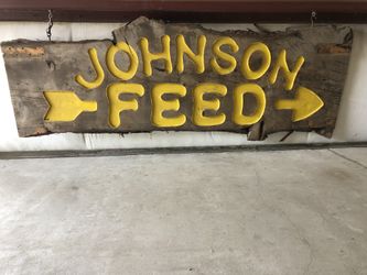 Redwood Sign Reads on both sides