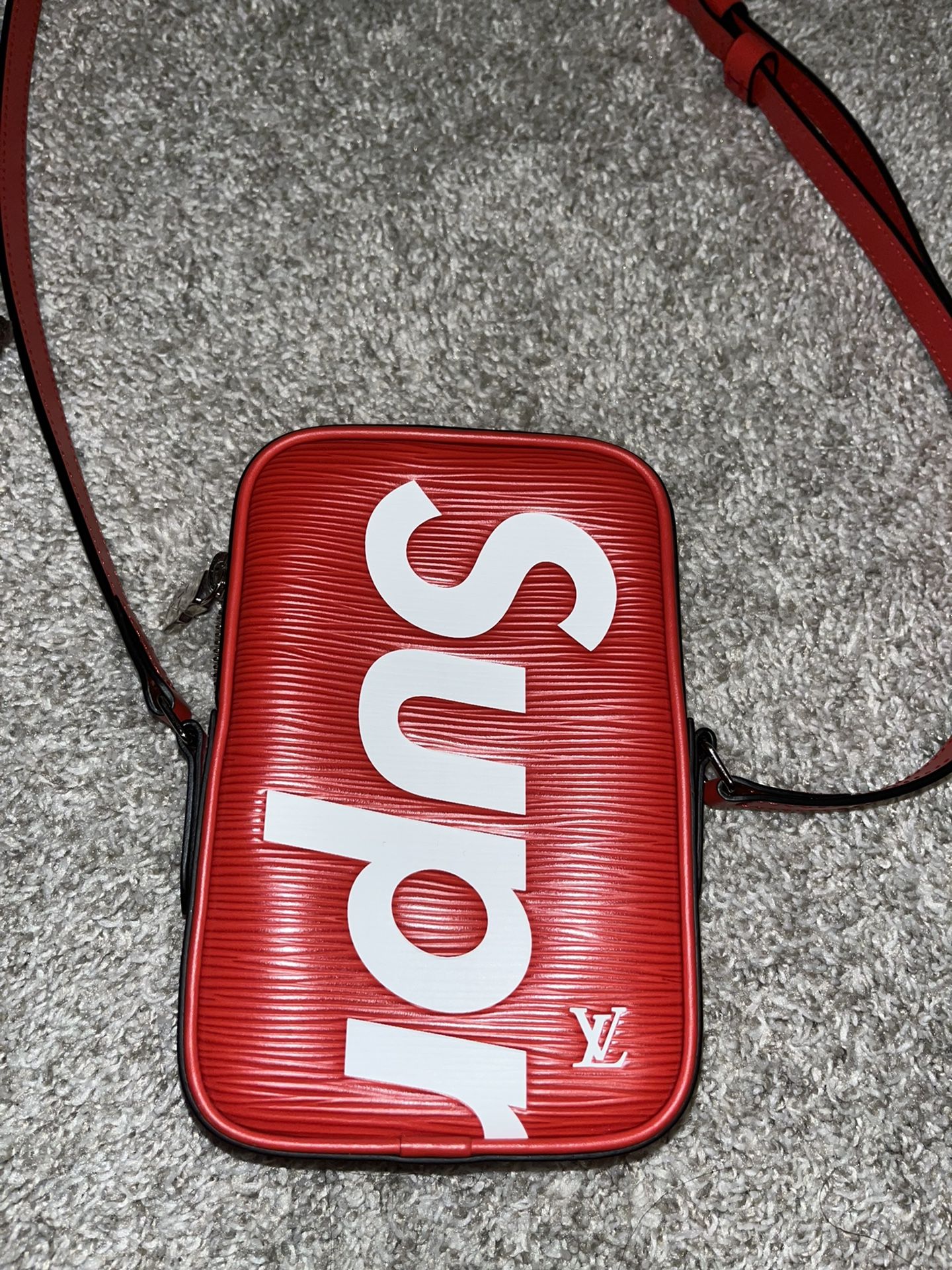 Louis Vuitton x Supreme Danube Red Epi Leather Crossbody Bag at 1stDibs