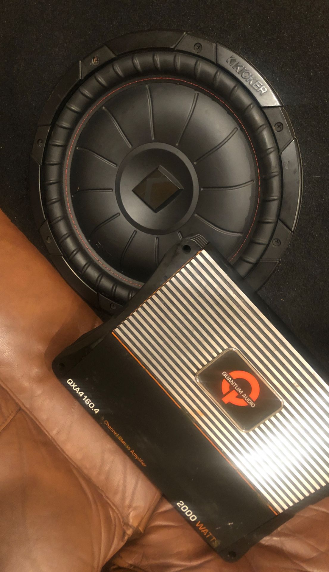 Kicker CVT "12"/ Quantum Audio Amp 2000 watts for Sale in Los Angeles