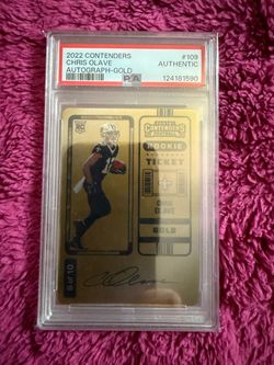 2022 Contenders Chris Olave /10 Gold Ticket Auto