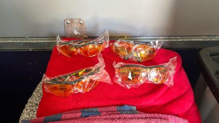 (4) new in package blue light blocking safety glasses