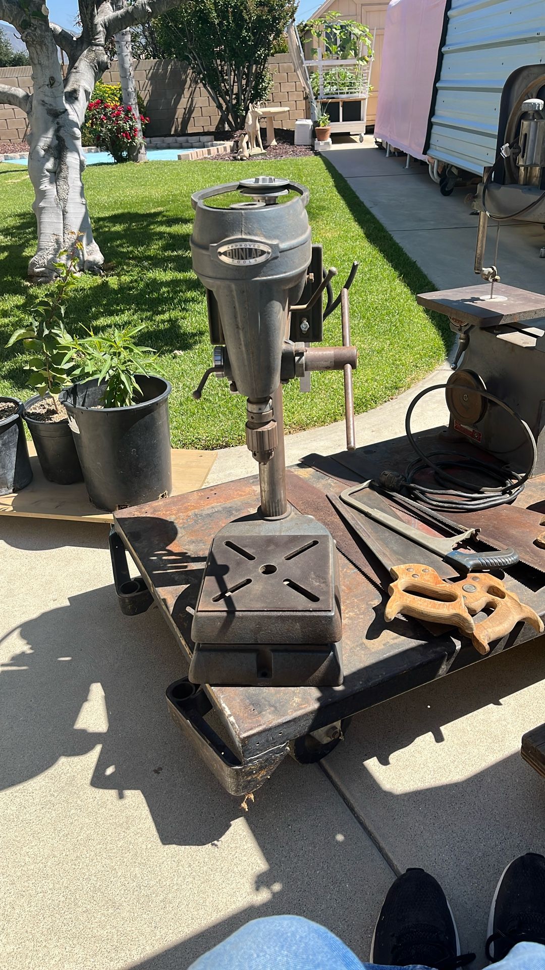 Dunlap Drill Press. With Motor.