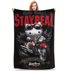 Hello Kitty Biker Angel Blanket 60x50