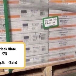 Overlook Slate 22 MIL X 11.9 in. W x 23.8 in. L Click Lock Waterproof Vinyl Tile Flooring