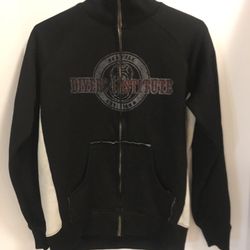 J. America full zip Light Weight Sweat/Jacket vintage men’s / women’s size small (Diners Institute on front, in good condition. Fleeced interior, Poly