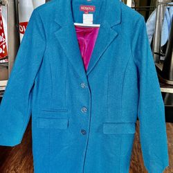 Brand New! Teal Colored Coat Size L Woman’s 