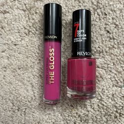 Revlon Super Lustrous Lip Gloss And Colorstay Mail Paint Set