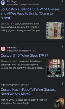 Costco  Oversized Wine Glass Decor