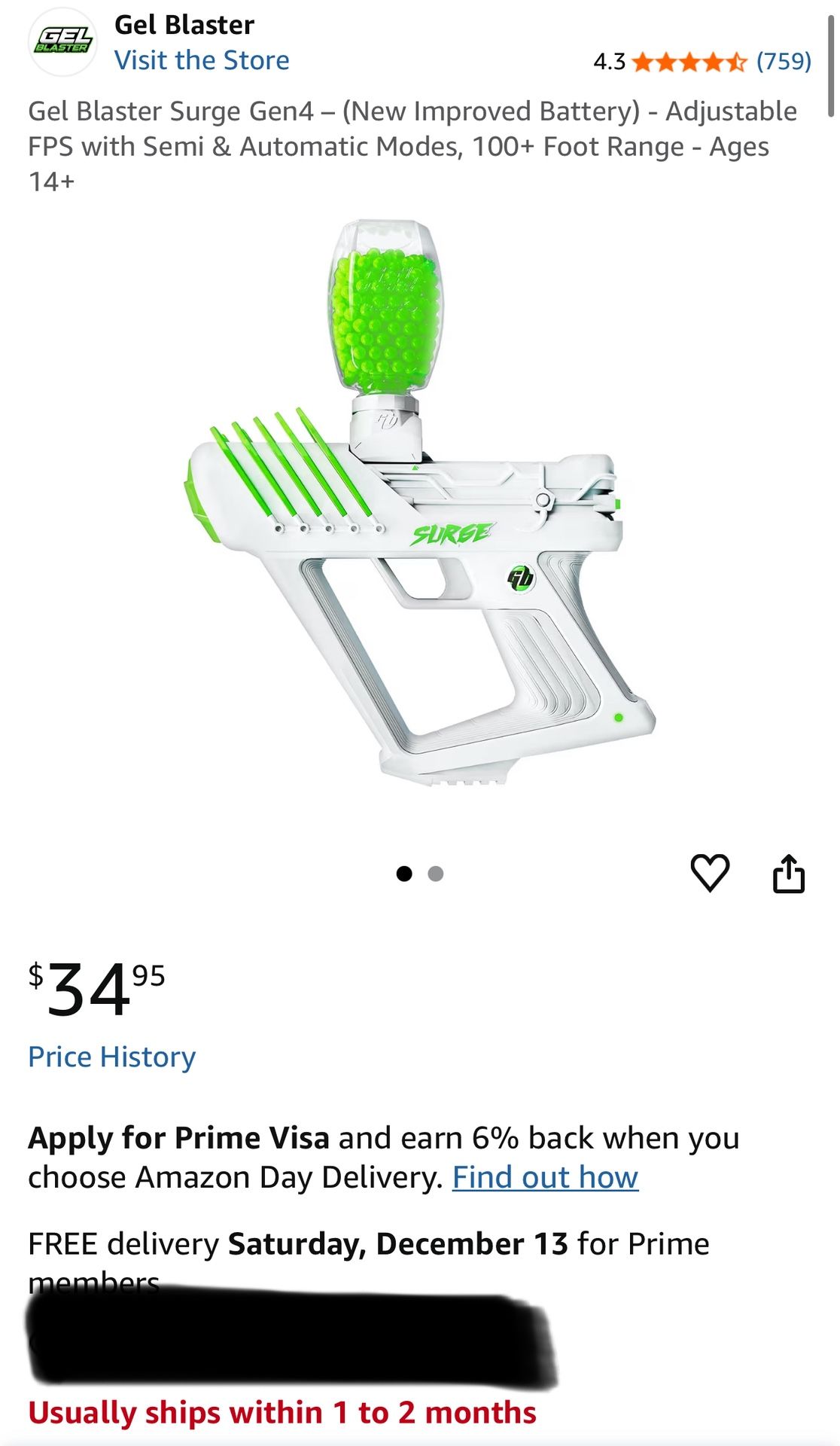 Gel Blaster Surge Gen4