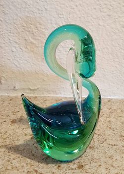 Crystal swan made in italy
