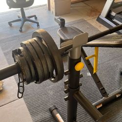 Weight Bench And Weights 