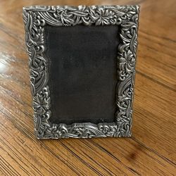 Metal Silver Colored Mini Picture Frame