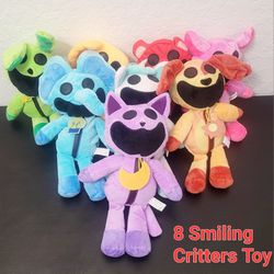 Lot Set Of 8 Smiling Critters Plushy Plushies Plush Stuffed Animal Toy Kids Gift