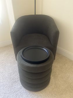Accent chair and ottoman