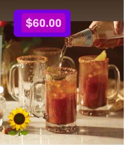 Set de 4 Vasos Cerveceros Prepara Micheladas Aguas Minerales Refrescos Cristal Grueso Eritage Princess House Ventas Finales
