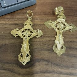 Gold Plated Sterling Silver 925 INRI 