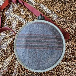 Vintage US Military Style 2-Quart Desert Canteen Wool Cover & Strap