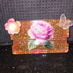 Cell Phone/Tablet holder, Rose, Resin