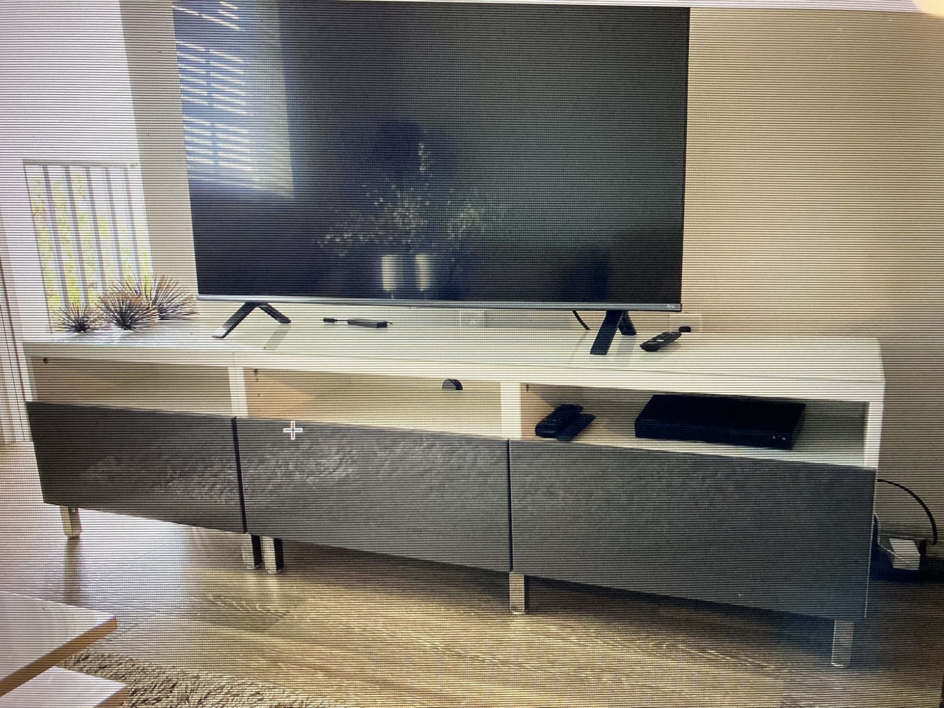 Tv Console, Coffee Table Matching Set Like New