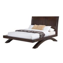 Strick&Bolton queen size bed frame brown solid wood beams(address in description)