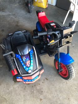 Captain America motorcycle w/sidecar