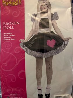 Spirit Broken Doll Halloween Costume Adult S/M