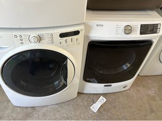 Kenmore and Maytag  Stackable  Washer and gas dryer  Excellent working condition  Heavy duty  W27 D31.5 H77 Washer 4.5 cu ft Dryer 7.4 cu ft 3 months 