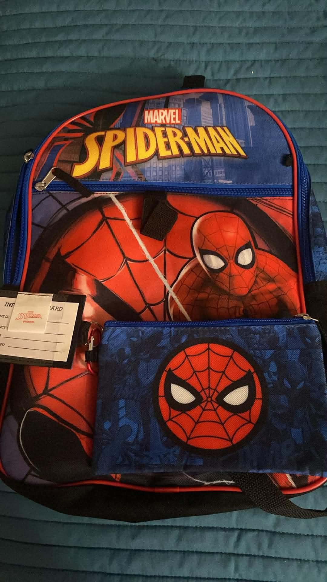 New Spider Man Backpack Set