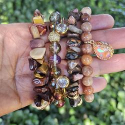 Brown 5 Bracelets Stack