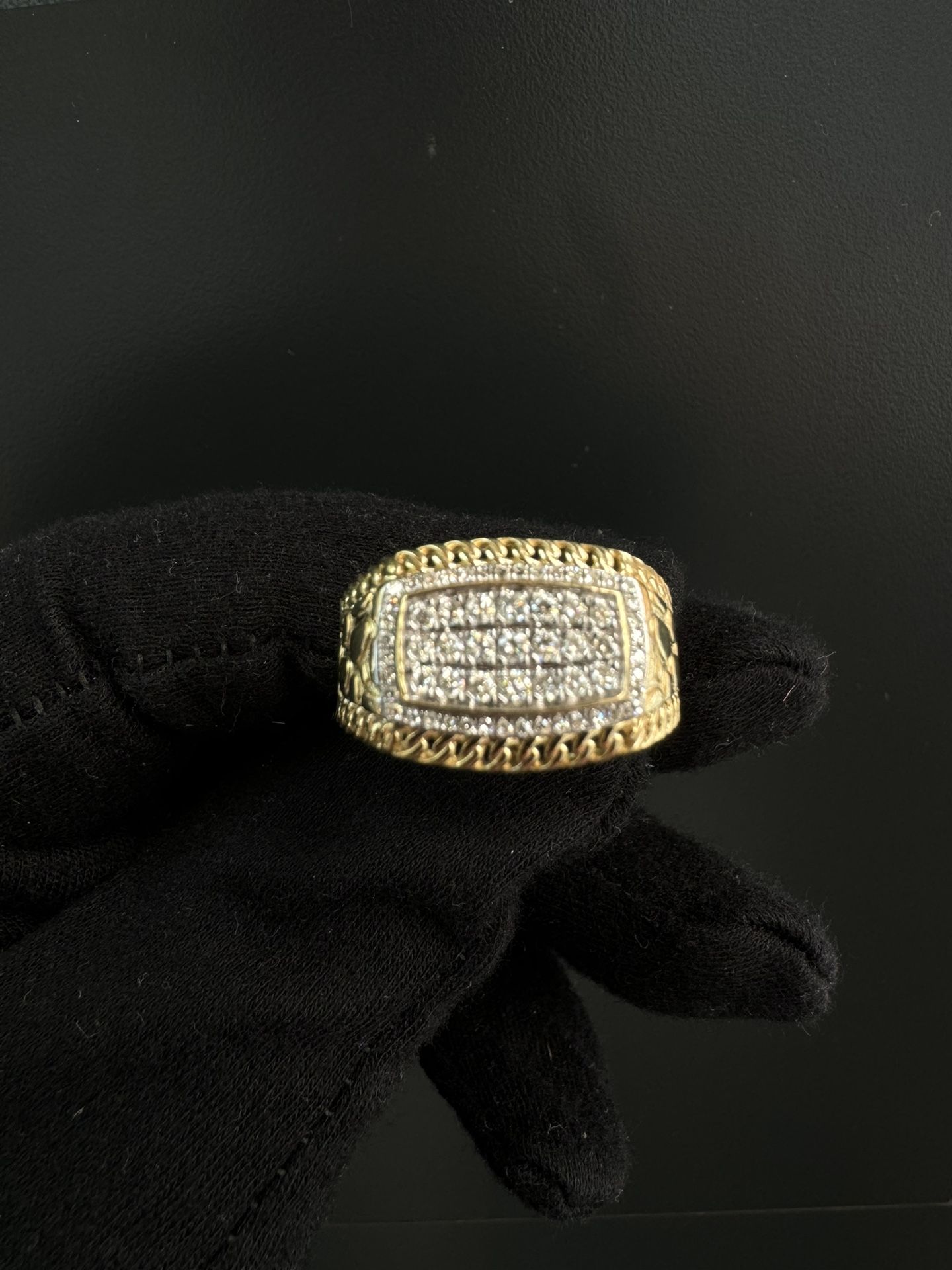 10K Yellow Gold 0.50CTW MENS DIAMOND RING