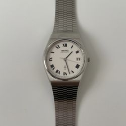 SEIKO - 1980s Roman Index Silver Lord Quartz