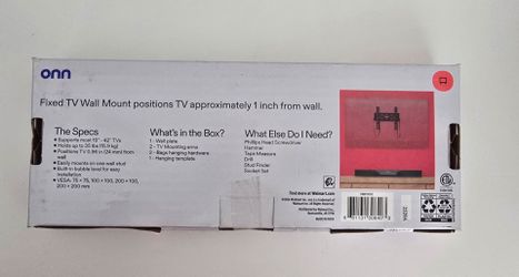 Soporte Fijo de Pared para TV Onn 19"-42" (Nuevo)
