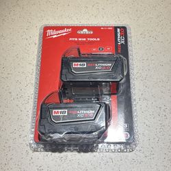 2-Pack Milwaukee Batteries