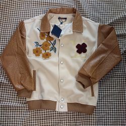 Louis Vuitton Ostrich Leather Patchwork Varsity Jacket