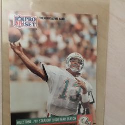 Dan Marino 1991 Pro Set Football Card