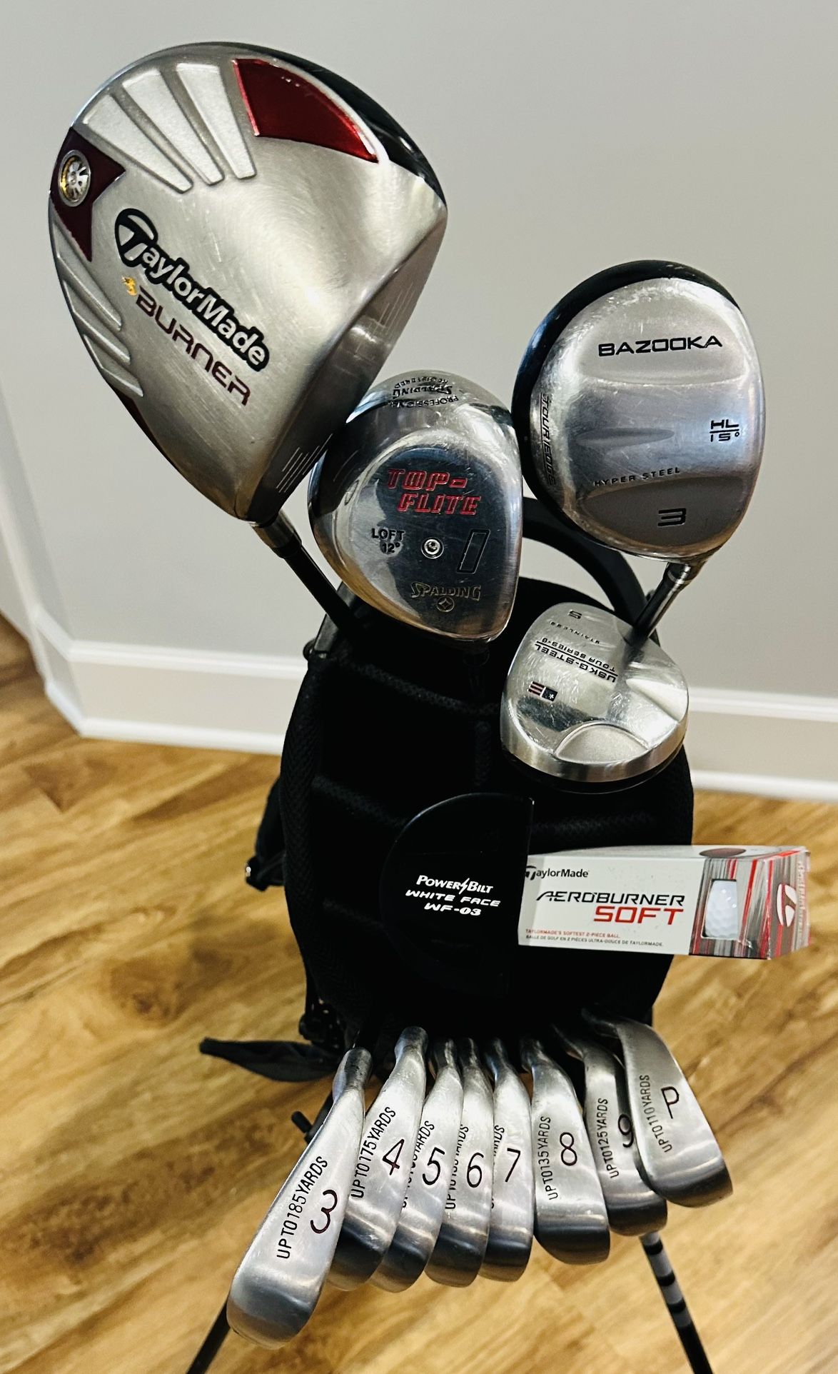 Men’s Right Handed Gary Player GP270 Golf Clubs 13pc set w/Travis Matthew Golf Bag w/stand Grab them before the Golf season starts and prices go hig