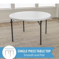 Lifetime 48 in. L White Granite Resin Top Nesting Folding Table