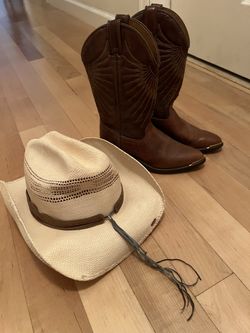 Cowboy Hat Size Med & Boots Size 5