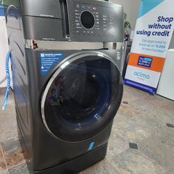 GE PROFILE  2 AN D 1 WASHER AND ELECTRIC DRYER ULTRAM  CAPACITY  WIFI 