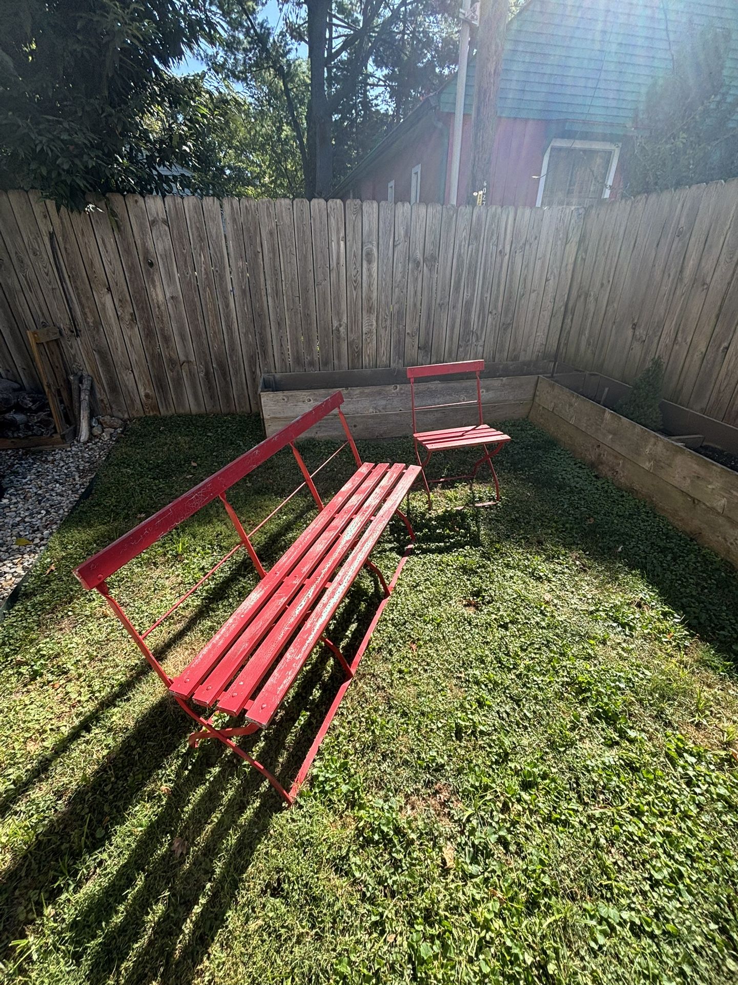 Outdoor Garden Patio Bench And Chair Set