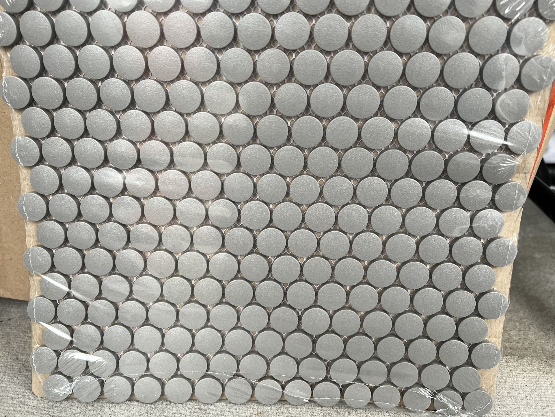 Thunderhead Gray 11.375 in. x 12.25 in. Penny Round Matte Porcelain Wall and Floor Mosaic Tile (0.967 sq. ft./Each)