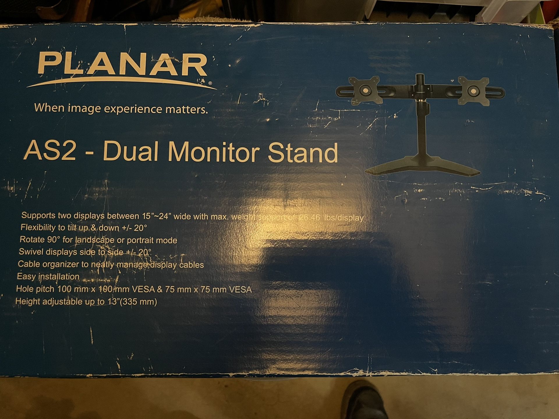Dual Monitor Stand - Up To 24” Monitor $25