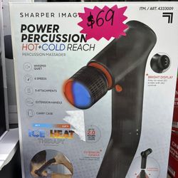 Sharper Image Power Percussion Hot+Cold Reach Percussion Massager