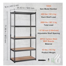 Metal Storage Shelving Unit NEW IN THE BOX!