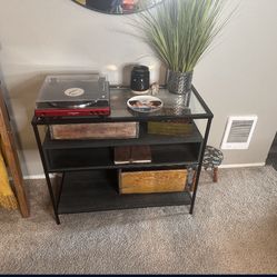 Entry Console Table Glass Top Fulham Glass Top Console Table with Wood Shelves - Project 62™️