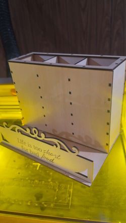 Custom napkin and Cutlery holders